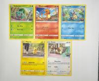 Karty Pokemon Bulbasaur 01 Charmander 08 Squirtle 15 Pikachu 27 Eevee 54PGO