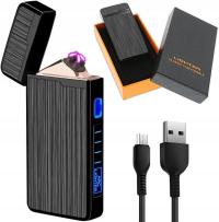 Zapalniczka Plazmowa Zarowa Elektryczna USB Łukowa Metalowa Obudowa Prezent