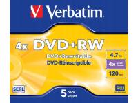 Płyta DVD Verbatim DVD+RW 4,7 GB 5 szt.