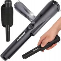 Pinpointer do wykrywania metali 360° czuły detektor z LED, alarmem i etui