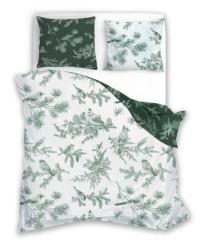 POŚCIEL bawełniana ŚWIĄTECZNA 140x200 + 70x90 gałązki ptaki