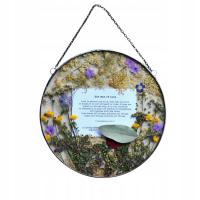 Dekor z cytatem i suszonymi kwiatami, idealny prezent podziękowanie