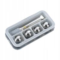 Kostki sferyczne metalowe ze stali nierdzewnej okrągłe 25mm parapetówka 4szt kulki lodowe