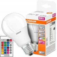 Светодиодная лампа A60 E27 9W = 60W OSRAM STAR RGBW пульт дистанционного управления