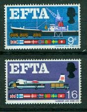 ANGLIA ** Statek, samolot, EFTA Mi 444-45