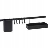 ПЕРИЛА КУХОННЫЙ ОРГАНАЙЗЕР ДЛЯ ПОСУДЫ ЧЕРНЫЙ 8КОМПОНЕНТОВ ОТЛИЧНАЯ БЫТОВАЯ ПОСУДА