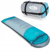 Туристический спальный мешок теплый Мумия с капюшоном кемпинг 205x75 см в чехле