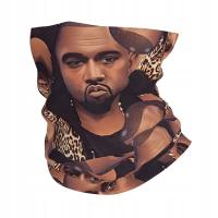 Kanye West Funny Face Bandana Neck Gaiter Printed Rapper Music Producer