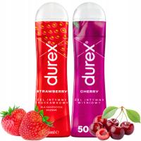 ZESTAW ŻELI INTYMNYCH DUREX NAWILŻAJĄCE SŁODKA TRUSKAWKA + WIŚNIA 2 x 50 ml