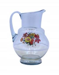синий кувшин с украшением стекла PRL