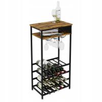 ВИННЫЙ ШКАФ МЕТАЛЛИЧЕСКИЙ ДЛЯ 20 БУТЫЛОК СТОЙКА БУТЫЛКИ БАР СПИРТНЫЕ НАПИТКИ ПОЛКА