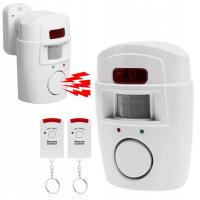 Bezprzewodowy Alarm z Czujnikiem Ruchu 2 Piloty i Syrena, bezprzewodowy