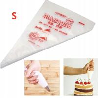 Jednorazowe WORKI CUKIERNICZE RĘKAWY DO DEKORACJI CIAST i TORTÓW 100 szt. S