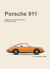 Plakat Porsche 911 ART Sztuka Obraz Vintage Retro 61x91,5 cm #2