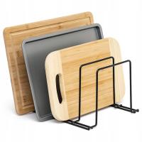 STOJAK NA PATELNIE BLACHY DO PIECZENIA ORGANIZER NA SZAFKĘ DO KUCHNI