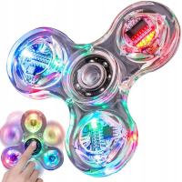 НЕПОСЕДА SPINNER СВЕТЯЩИЙСЯ СВЕТОДИОДНЫЙ ПРОЗРАЧНЫЙ КРАСОЧНЫЙ ПРЕМИУМ ДЛЯ ДЕТЕЙ ИГРА