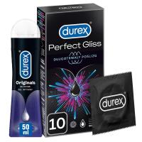 DUREX презервативы 10 Perfect Gliss гель комплект
