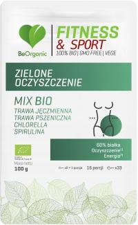BeOrganic FITNESS & SPORT Zielone oczyszczenie MIX BIO 100 g 16 porcji