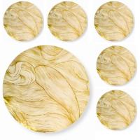 6 x круглый золотой защитный коврик для стола 38 см