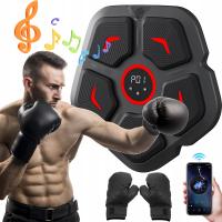 INTELIGENTNA MASZYNA DO BOKSU Z MUZYKĄ BLUETOOTH + CZARNE RĘKAWICE DLA