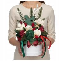 Flower Box Bukiet upominek prezent pod choinkę stroik świąteczny Flowerbox