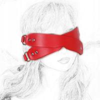 SEKSOWNA ZMYSŁOWA MASKA BDSM NA OCZY CZERWONA