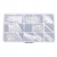 Zestaw startowy do tworzenia biżuterii Zestaw Ustalenia jubilerskie Materiały DIY Srebrny