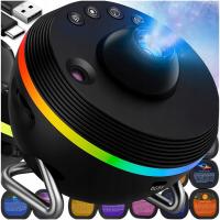 PROJEKTOR GWIAZD LAMPKA NOCNA PLANETARIUM OBROTOWA LED 12 DYSKÓW USB