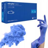 Нитриловые перчатки MERCATOR NITRYLEX BASIC Blue BLUE r.M 100 шт.