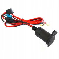 Гнездо прикуривателя с предохранителем 15а разъемы 8,4 мм 12В 24В 16AWG 1м.