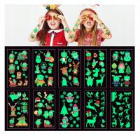 TATUAŻE DLA DZIECI ŚWIECĄCE W CIEMNOŚCI 10 ARKUSZY ŚWIĄTECZNE MIKOŁAJE