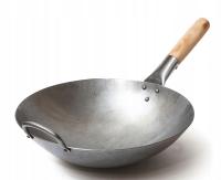 Patelnia Wok Stalowa Ręcznie Młotkowana 30 cm Okrągłe Dno 731W88 Craft Wok
