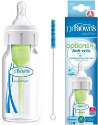 DR. BROWN'S бутылка против колика OPTIONS 120ml 0m зубная щетка