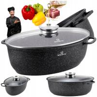 Brytfanna 8.0L MARMURKOWA garnek DO ZAPIEKANIA DUŻA brytfana INDUKCJA 38cm