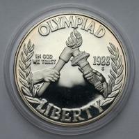 207. USA SREBRO 1 dolar 1988-S, Olimpiada