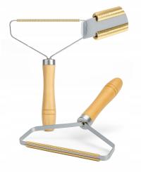 Golarka do ubrań beżowa drewniana rączka uniwersalne zastosowanie