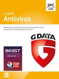 G Data Antivirus 3 st. / 12 miesięcy ESD