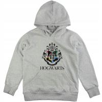 Bluza z kapturem i kieszeniami OCIEPLANA MESZKIEM bawełna Harry Potter