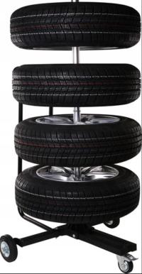 CARFACE SOLIDNY MOBILNY STOJAK UCHWYT REGAL NA 4 OPON KÓŁ OPONY DO GARAZU