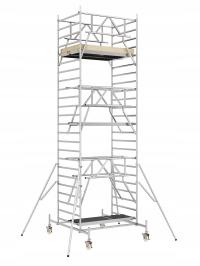 Rusztowanie aluminiowe jezdne 0,9x1,9m wys. rob. 7,4M AKSO Pro S