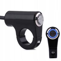 Przełącznik motocyklowy ON/OFF aluminiowy czarny 22 mm