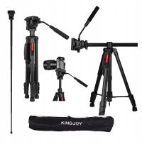 Tripod Kingjoy Wysoki Statyw Fotograficzny do aparatu 178 cm 178 cm czarny