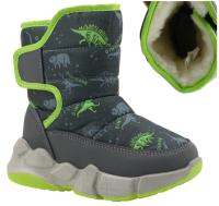 BUTY ZIMOWE CHŁOPIĘCE OCIEPLANE ŚNIEGOWCE DZIECIĘCE WODOODPORNE NA RZEPY