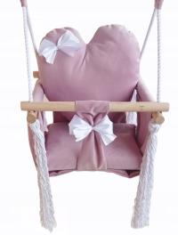 Качели дети сердце розовый ковш подарок домашний сад номер бархат качалка