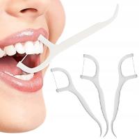 DENTAL FLOSS WYKAŁACZKI Z NICIĄ NIĆ DENTYSTYCZNA DO czyszczenia ZĘBÓW 24szt