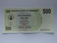 [B3997] Zimbabwe 500 dolarów 2006 r. UNC