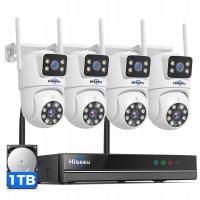 HISEEU 10CH 6MP ZEWNĘTRZNY BEZPRZEWODOWY SYSTEM KAMER WIFI CCTV NVR KIT