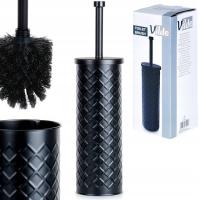 SZCZOTKA DO TOALETY WC ZE STOJAKIEM METALOWA CZARNA