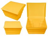 POJEMNIK/SKRZYNIA NA PIASEK SÓL SORBENT 70L POJEMNIK ZIMOWY DROGOWY ŻÓŁTY