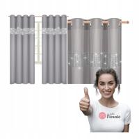 Zasłony Matowe Z Cyrkoniami Na Przelotkach Diamenty Do Salonu 145x250